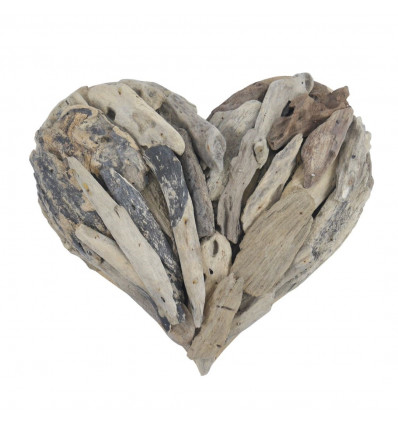 30cm driftwood heart - Wall decoration
