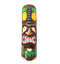 Tiki mask h30cm wood pattern Pineapple. Deco wall Tiki Bar.