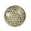 Plat Mosaïque rond en Terre cuite ø23cm - Décor Noir & Or en Mosaïque de verre motif Fleur de Vie