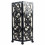 Oriental style lamp 30cm - Black wrought iron and white fabric