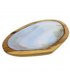 Pocket empty in Wood and Abalone Mother-of-Pearl 20cm