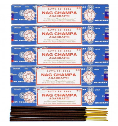 Encens Nag Champa. Lot de 60 bâtonnets marque Satya Sai Baba