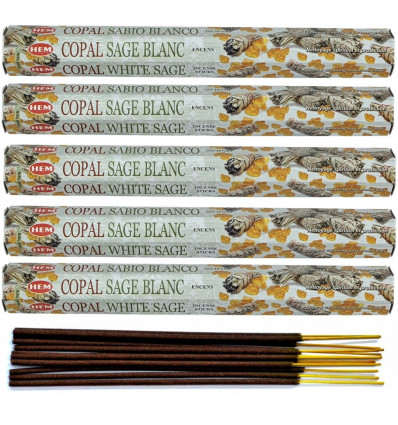 100 Incense Sticks COPAL, White Sage Brand HEM