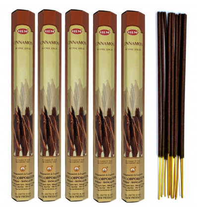 Incense fragrance Cinnamon. Lot of 100 sticks brand HEM