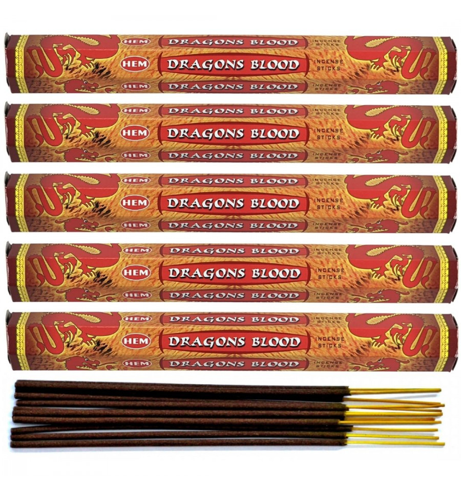 Lot 100 Dragons Blood Incense Sticks by Hem Aromatherapy Good Fortune 