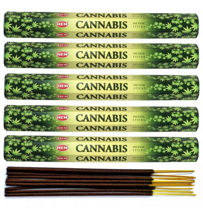 Incenso fragranza di Cannabis. Lotto di 100 bastoncini marca HEM