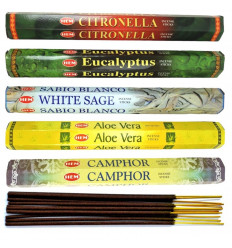Assortment of incense - Bouquet "Medicinal Plants" (5 perfumes). Lot of 100 sticks brand HEM.