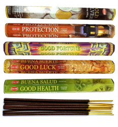 Assortimenti di incenso naturale indiano: nag champa, goloka