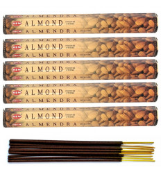 Incense perfume Almond Lot of 100 sticks brand HEM