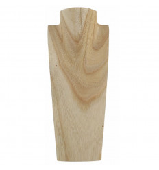 Destocking! Bust - Necklace display in raw solid wood 35cm