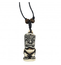 Polynesian Maori tiki necklace cheap purchase. Tribal surfer jewel.