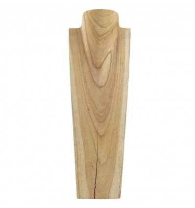 Destocking! Bust - Necklace display in raw solid wood 50cm