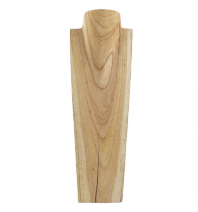 Destocking! Busto - Espositore collana in legno massello grezzo 50cm