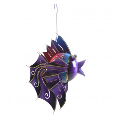 Photophore Fish 20cm metal to hang - Color Purple