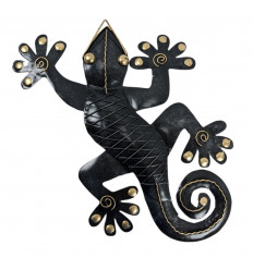Gecko in Artisanal Wrought Iron 35cm. Wall decoration