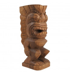 Tiki Ku Polinesiano in legno Suar 20cm