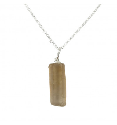 Lithotherapy Necklace Citrine Faceted Tip Brute, Pendant