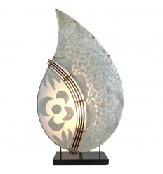 Artisanal Zen Lamp Leaf Shape 45cm
