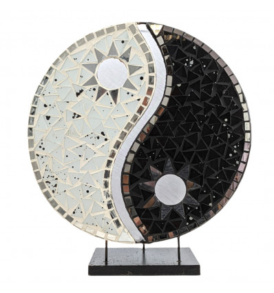 Feng Shui lamp with Yin Yang pattern 35cm in Glass Mosaic. To be equipped