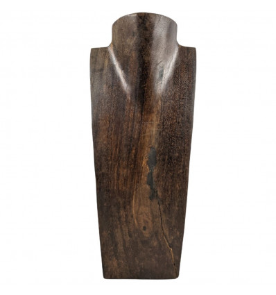 Destocking! Busto - Espositore collana in legno massello marrone 35cm