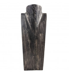 Destocking! Busto - Espositore collana in legno massello nero 35cm