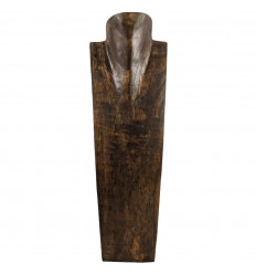 Destocking! Espositore speciale collane lunghe 50cm - Busto in legno massello nero