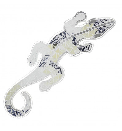 Gecko Margouillat Salamandre Appeso A Parete 60cm Mosaico di Vetro Decor