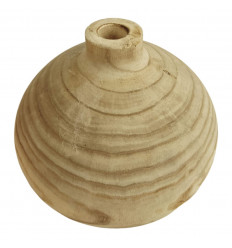 Vase in raw wood Paulownia 21cm