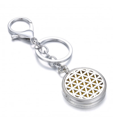 Keychain Aromatherapy Perfume Diffuser - Flower of Life Pattern