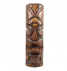 Totem Tiki en Bois Sculpté Main 50cm