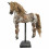 Burattino cavallo articolato, oggetto retrò vintage deco in legno invecchiato 50cm