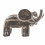 Éléphants Porte-Bonheur Trompe en Haut, 3 Statuettes en Bois Patiné 