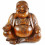 Grande Statue Bouddha Chinois 60cm - Bois Sculpté Taille XXL