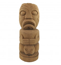 Interior Statue Exterior Maori "Teko Teko" in Coconut Wood 50cm