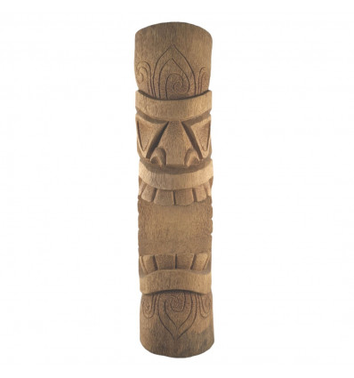 Statua da giardino / Tiki Totem XL Polinesiano in legno di palma da cocco 100cm