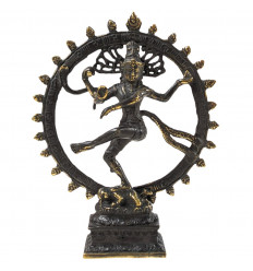 Statuette Shiva Nataraja in aged brass 15cm Decoration India