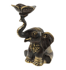 Statuetta Incenso Elefante in ottone 12cm