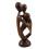 Statuette abstraite Famille h20cm en bois massif sculpté main