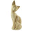 Statue chat et chaton en bois teinté sculpté à la main 32cm