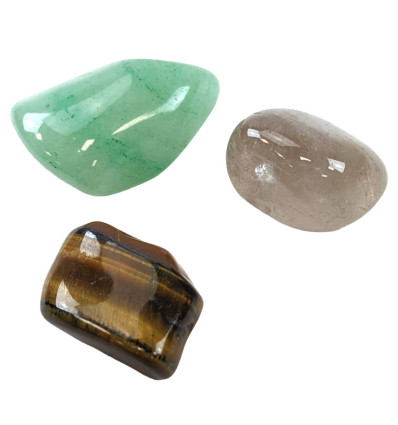 Pack Lithothérapie "Confiance en soi" - Assortment of 3 natural rolled stones