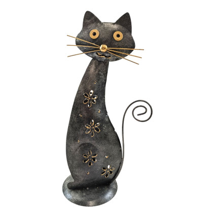Fotoforo gatto in ferro battuto - modello medio 35cm