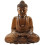 Statua di Buddha seduto nella posizione del loto h40cm in Legno intagliato a mano