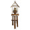 Grande carillon a vento di bambù con statuetta di gufo o gufo di cocco