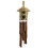 Carillon a vento con cassetta nido rotonda 2 ingressi. Bambù e paglia. Per interni o esterni.