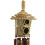 Carillon a vento con cassetta nido rotonda 2 ingressi. Bambù e paglia. Per interni o esterni.