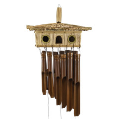Bamboo Wind Chime - Grande scatola di paglia per uccelli