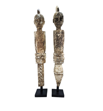 The 2 Large Wooden Statues "Ancestors of Timor" 90cm