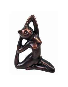 Statuette Yoga Cat in Mermaid Pose 20cm