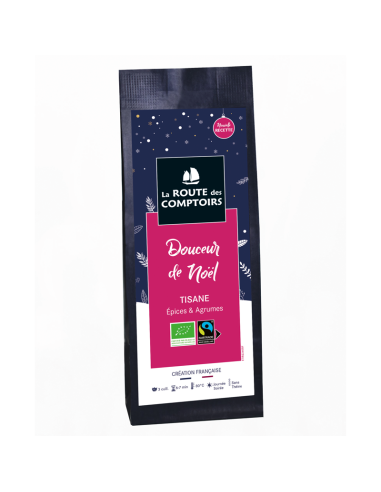 Tisane Bio - Douceur de Noël - Sachet vrac 100g - saveurs épicées et fruitées