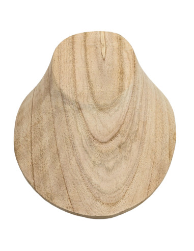 Bust display necklace raw wood